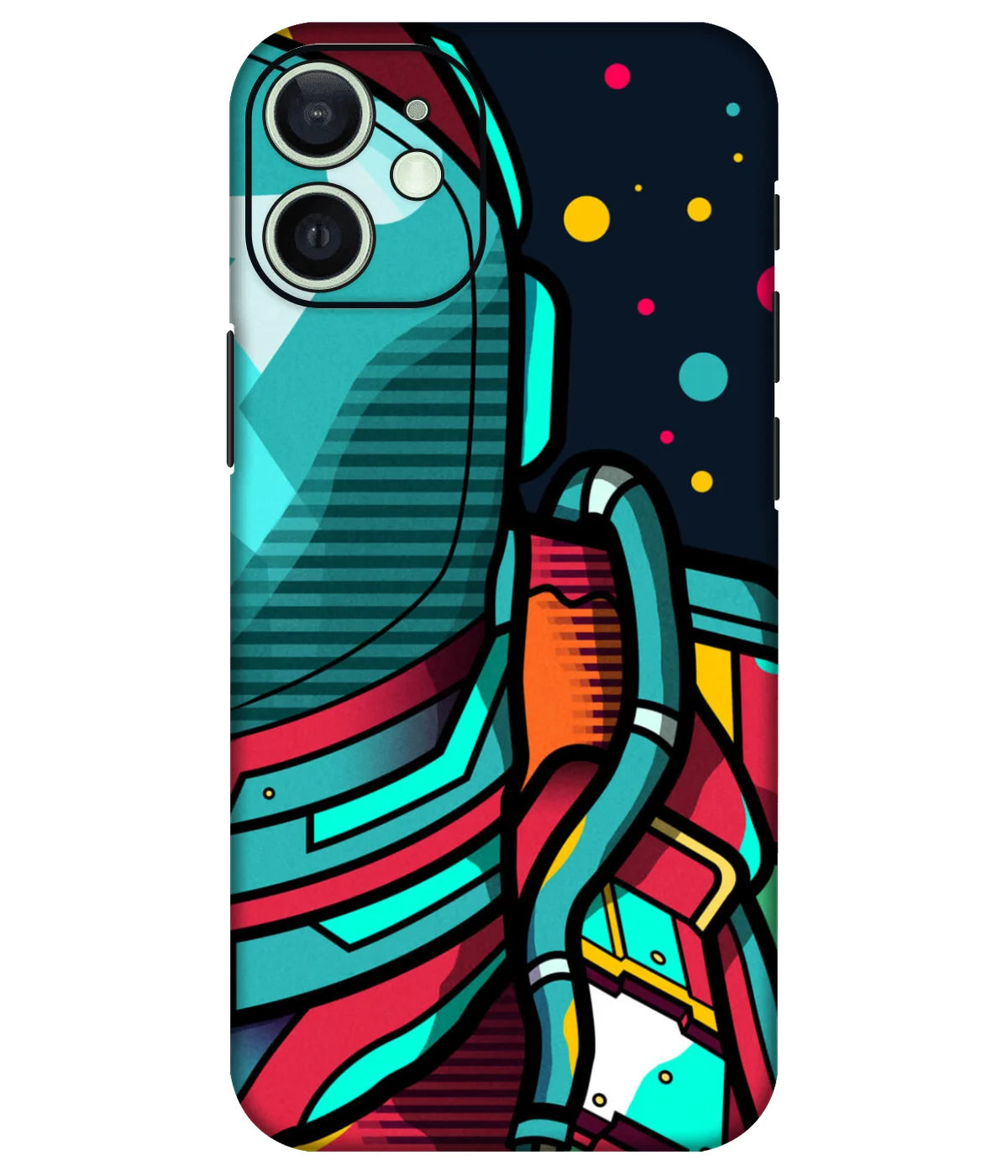 Image of a phone case featuring a mobile skin with a graphic design.