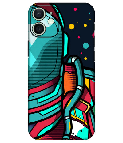 Image of a phone case featuring a mobile skin with a graphic design.