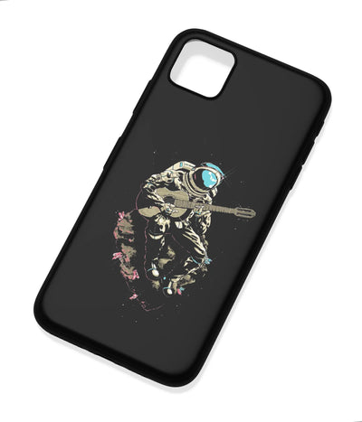 An angled view of a soft silicone case featuring a colorful design.