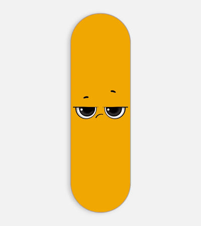 Mobile phone grip slider with a colorful design on a white background