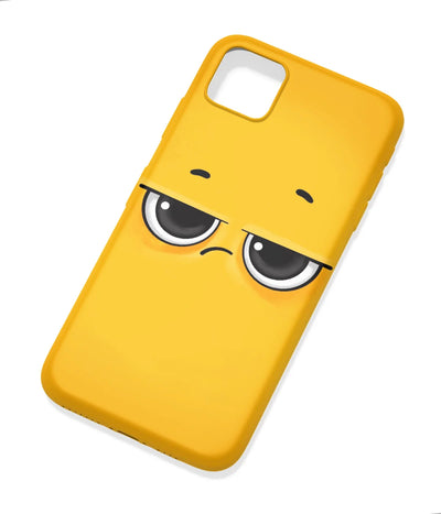 An angled view of a soft silicone case featuring a colorful design.