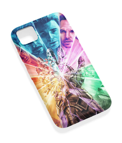 An angled view of a soft silicone case featuring a vibrant design.