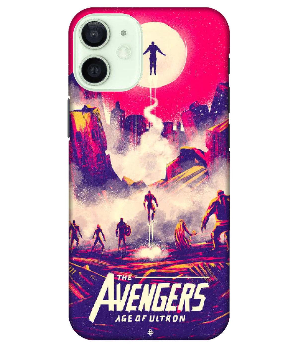 A product shot of a slim hard case with a colorful design.