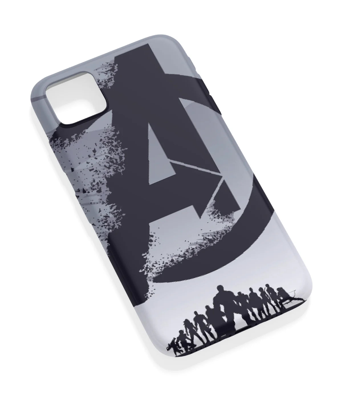 An angled view of a soft silicone case featuring a vibrant design.