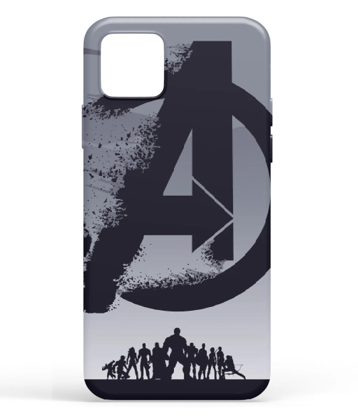 A front-on view of soft silicone phone case with a colorful design.