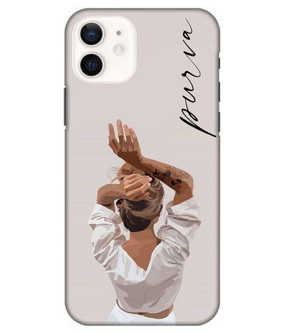 A product shot of a slim hard case with a customizable name.