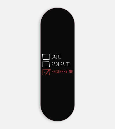 Mobile phone grip slider with a colorful design on a white background