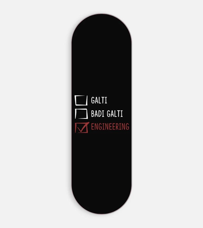 Mobile phone grip slider with a colorful design on a white background