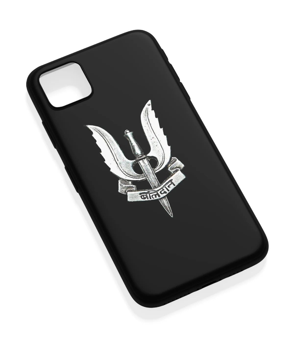An angled view of a soft silicone case featuring a vibrant design.