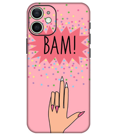 Image of a phone case featuring a mobile skin with a graphic design.