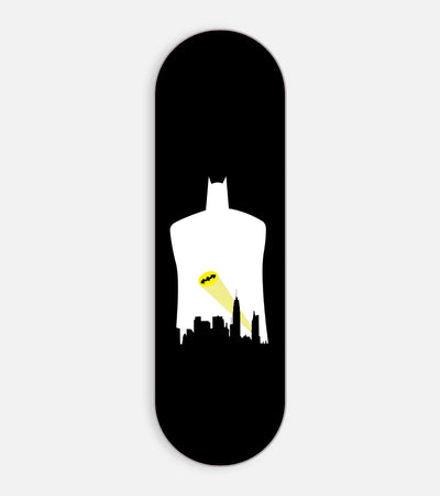 Mobile phone grip slider with a colorful design on a white background