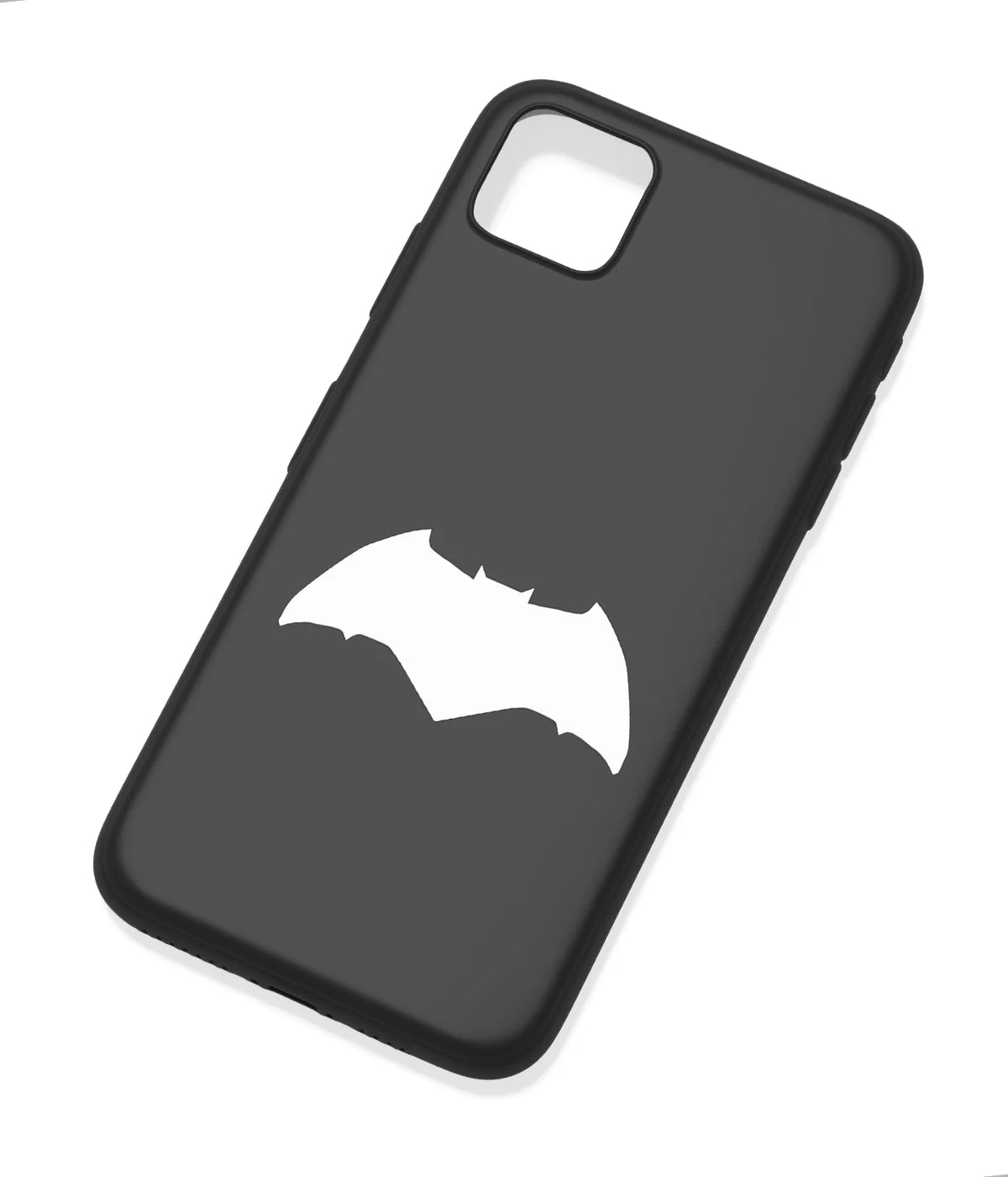 An angled view of a soft silicone case featuring a colorful design.