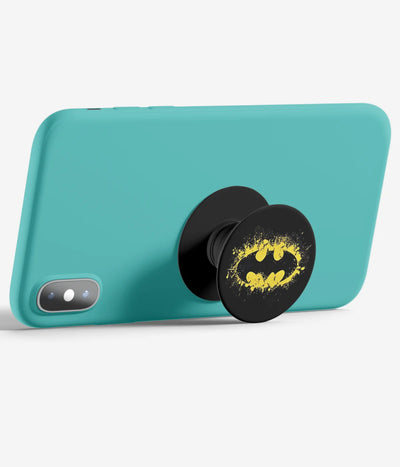 An image demonstrating how to use the phone grip as a stand to hold a mobile phone in landscape mode for hands-free viewing