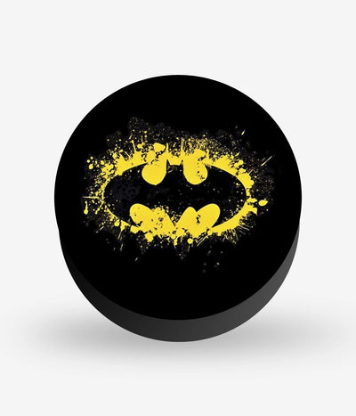 Mobile phone grip with a colorful design on a white background