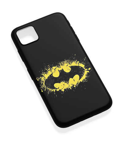 An angled view of a soft silicone case featuring a vibrant design.