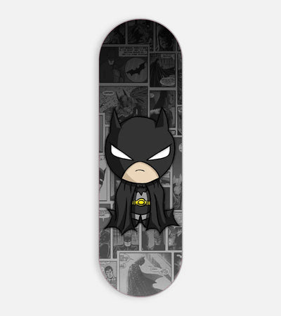 Mobile phone grip slider with a colorful design on a white background