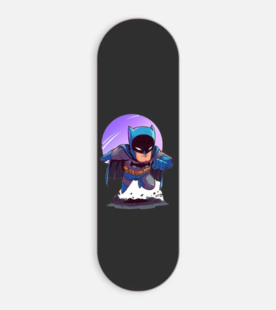 Mobile phone grip slider with a colorful design on a white background