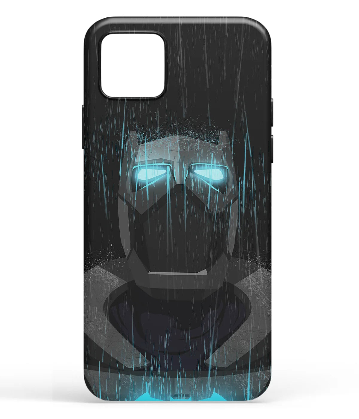 A front-on view of soft silicone phone case with a colorful design.