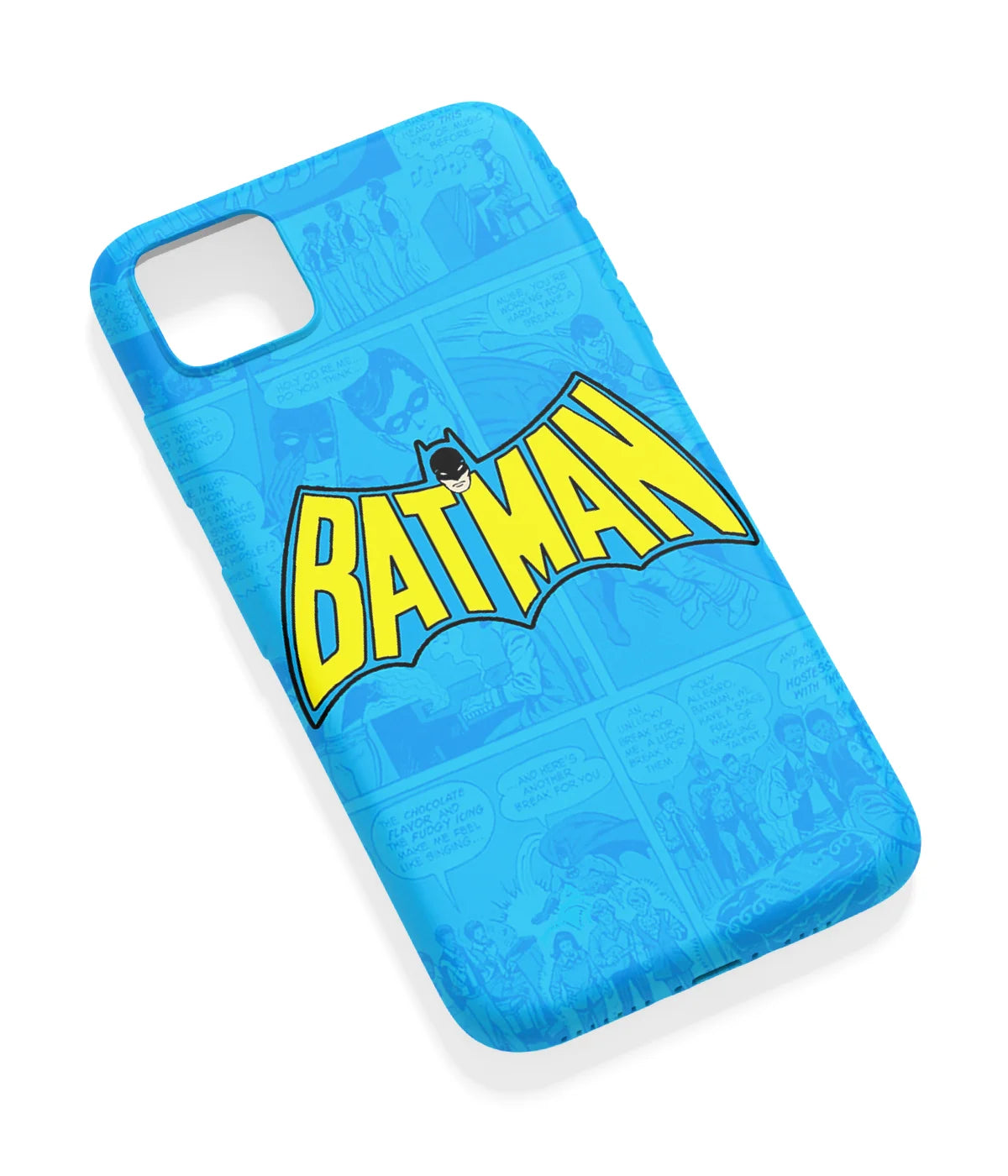 An angled view of a soft silicone case featuring a vibrant design.