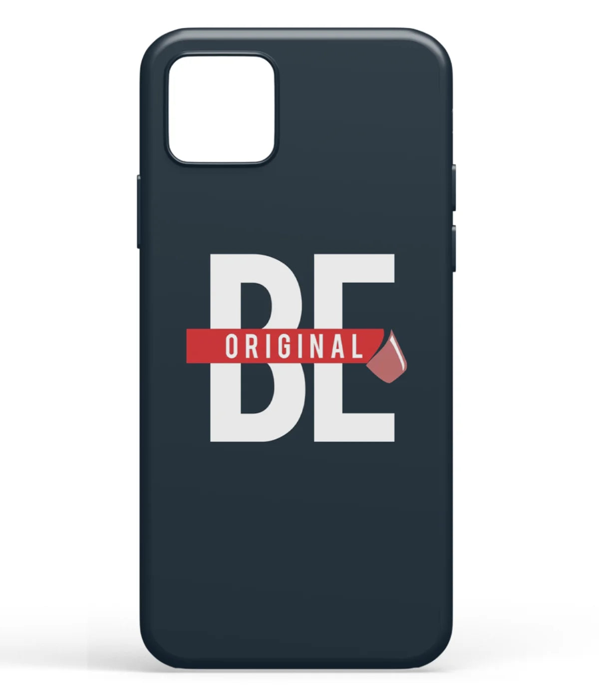 A front-on view of soft silicone phone case with a colorful design.