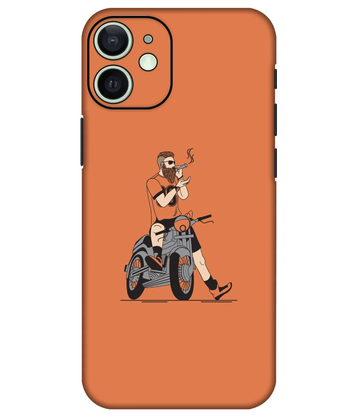 Image of a phone case featuring a mobile skin with a graphic design.