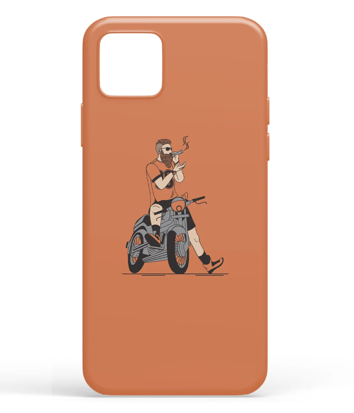 A front-on view of soft silicone phone case with a colorful design.