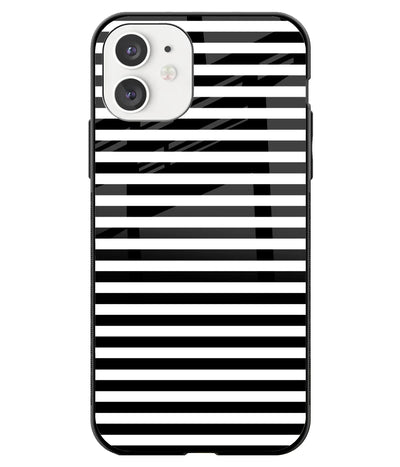 A front-on view of a glass phone case with a colorful design.