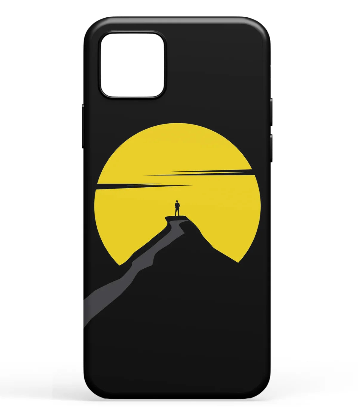 A front-on view of soft silicone phone case with a colorful design.