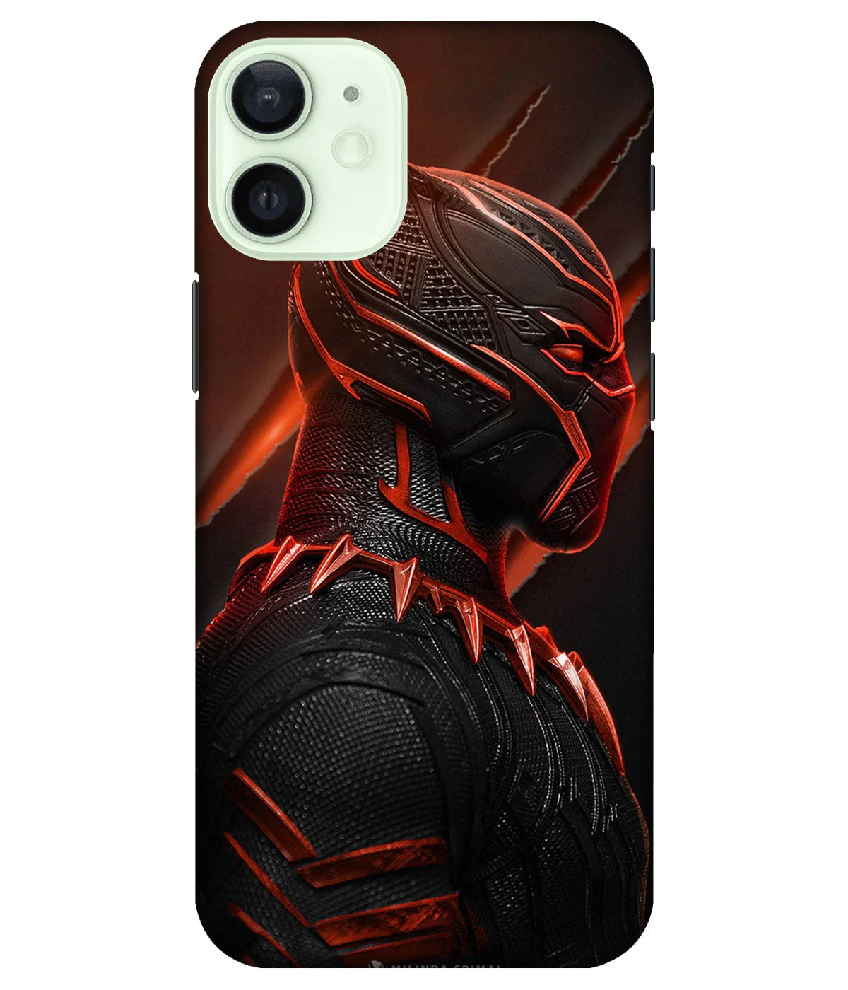 A product shot of a slim hard case with a colorful design.