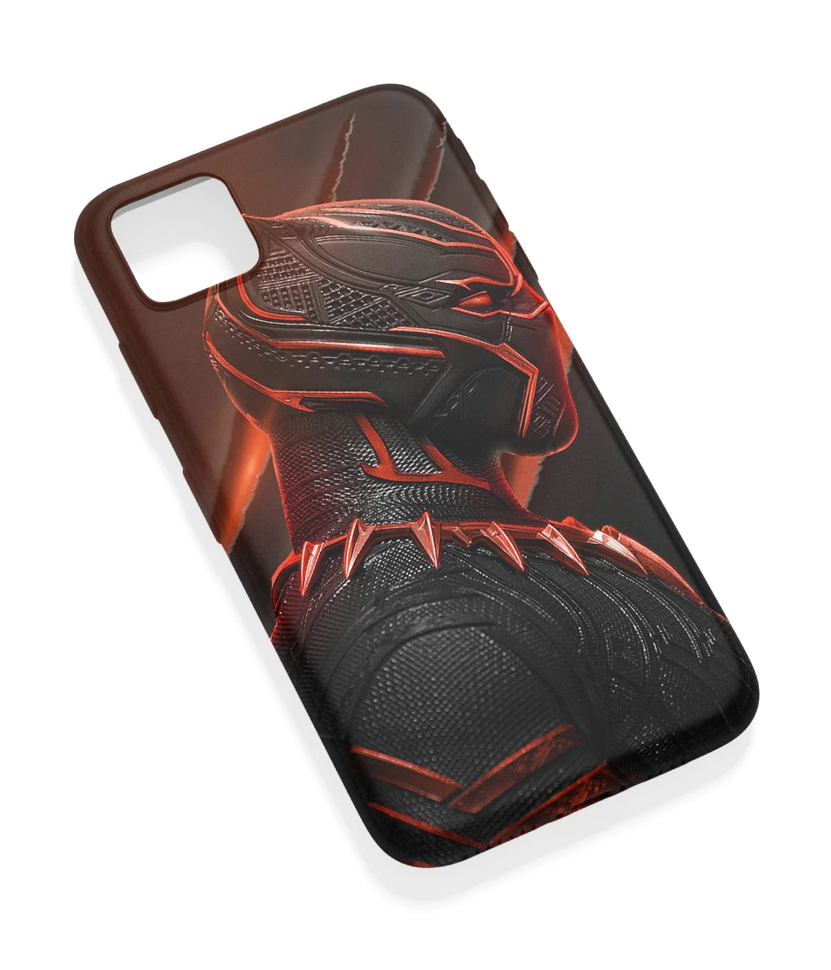 An angled view of a soft silicone case featuring a vibrant design.