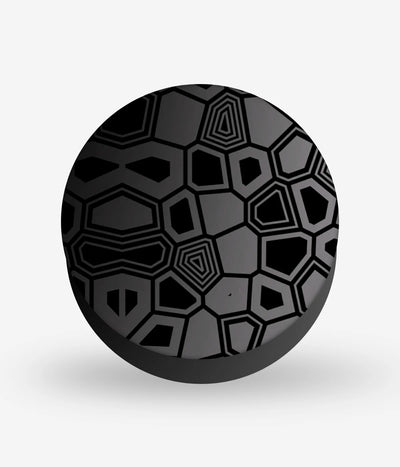 Mobile phone grip with a colorful design on a white background