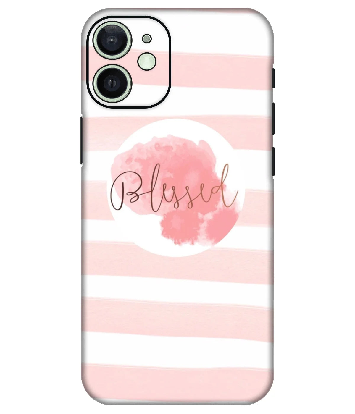 Image of a phone case featuring a mobile skin with a graphic design.