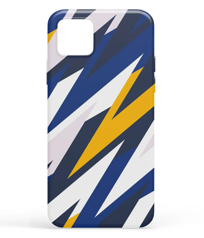 A front-on view of soft silicone phone case with a colorful design.
