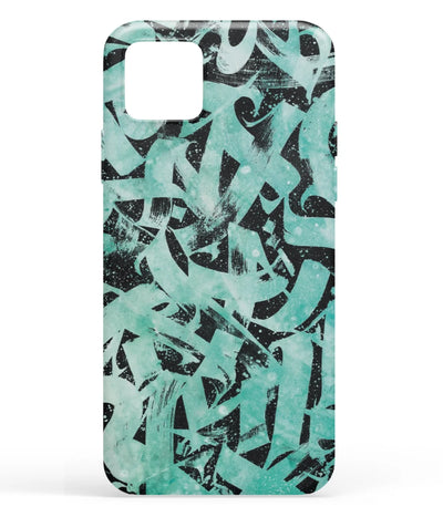 A front-on view of soft silicone phone case with a colorful design.