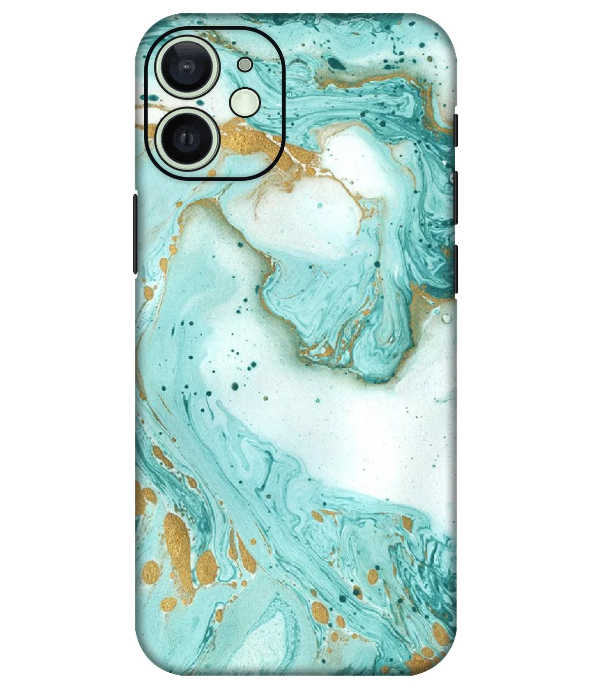 Image of a phone case featuring a mobile skin with a graphic design.