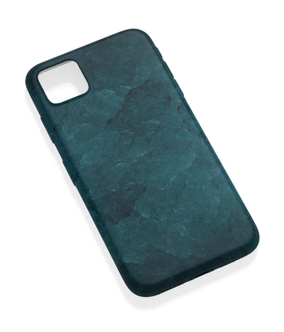 An angled view of a soft silicone case featuring a vibrant design.