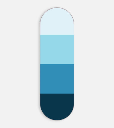 Mobile phone grip slider with a colorful design on a white background