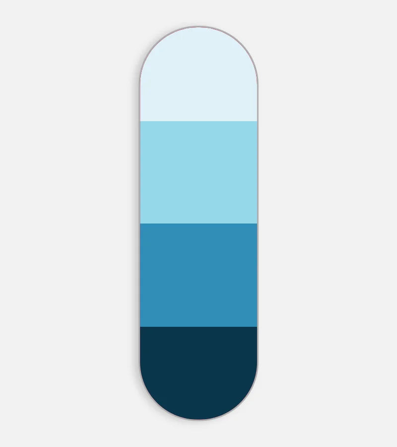 Mobile phone grip slider with a colorful design on a white background
