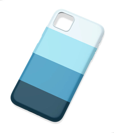 An angled view of a soft silicone case featuring a colorful design.
