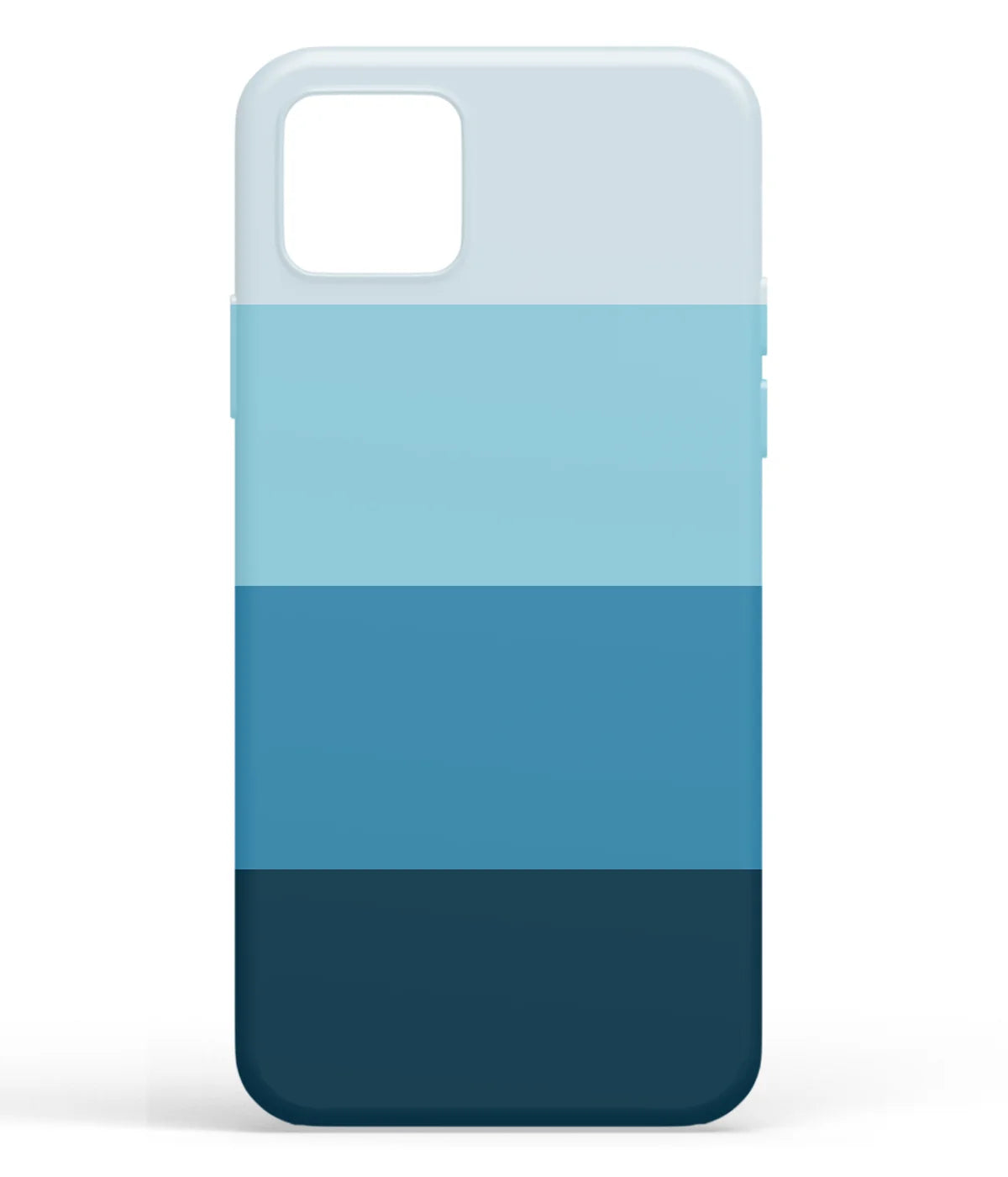 A front-on view of soft silicone phone case with a colorful design.