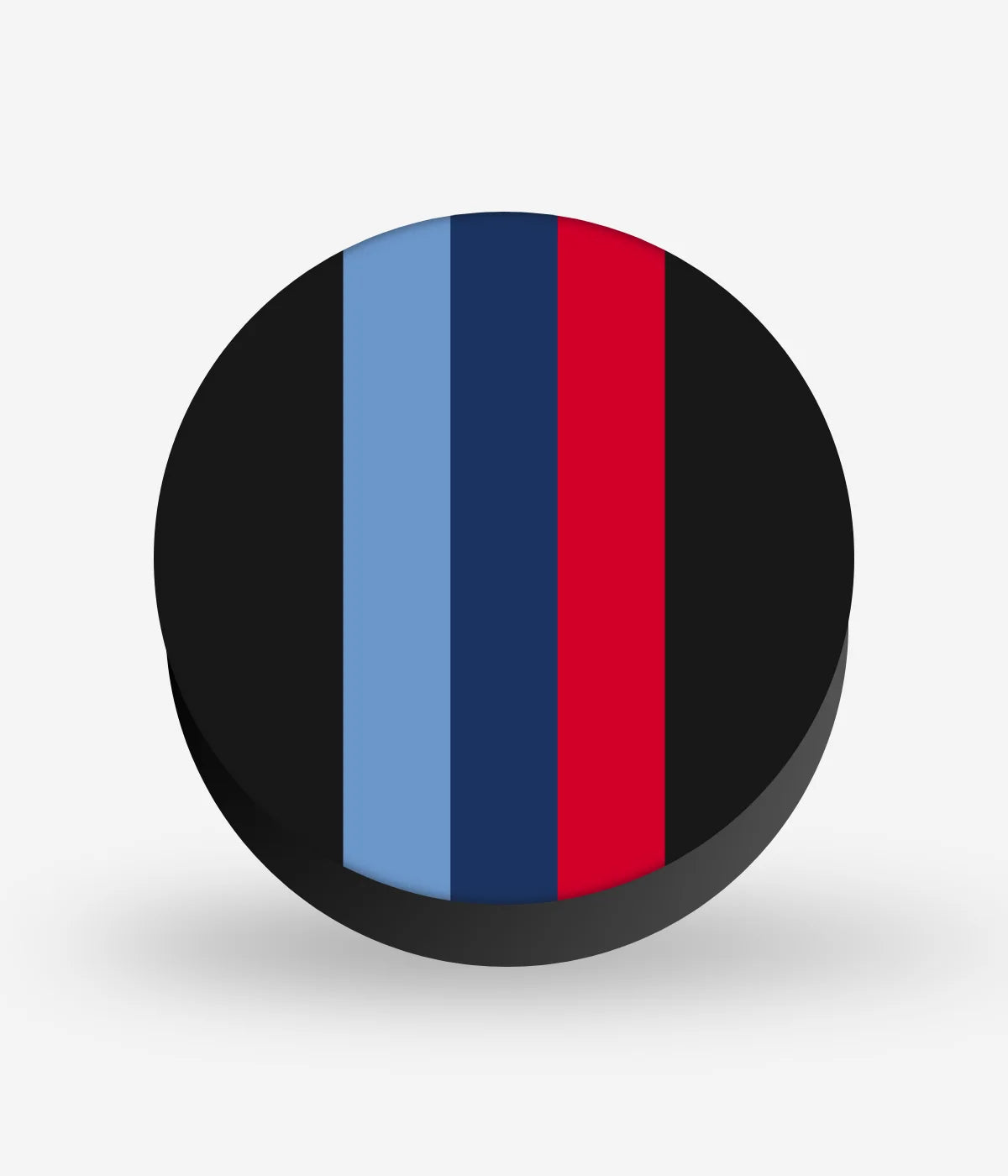 Mobile phone grip with a colorful design on a white background