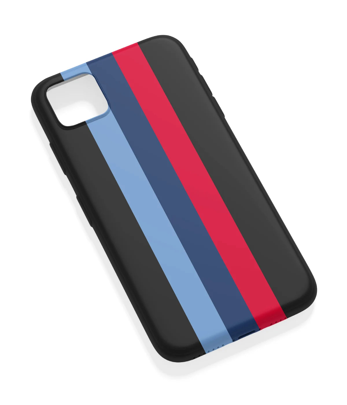 An angled view of a soft silicone case featuring a vibrant design.