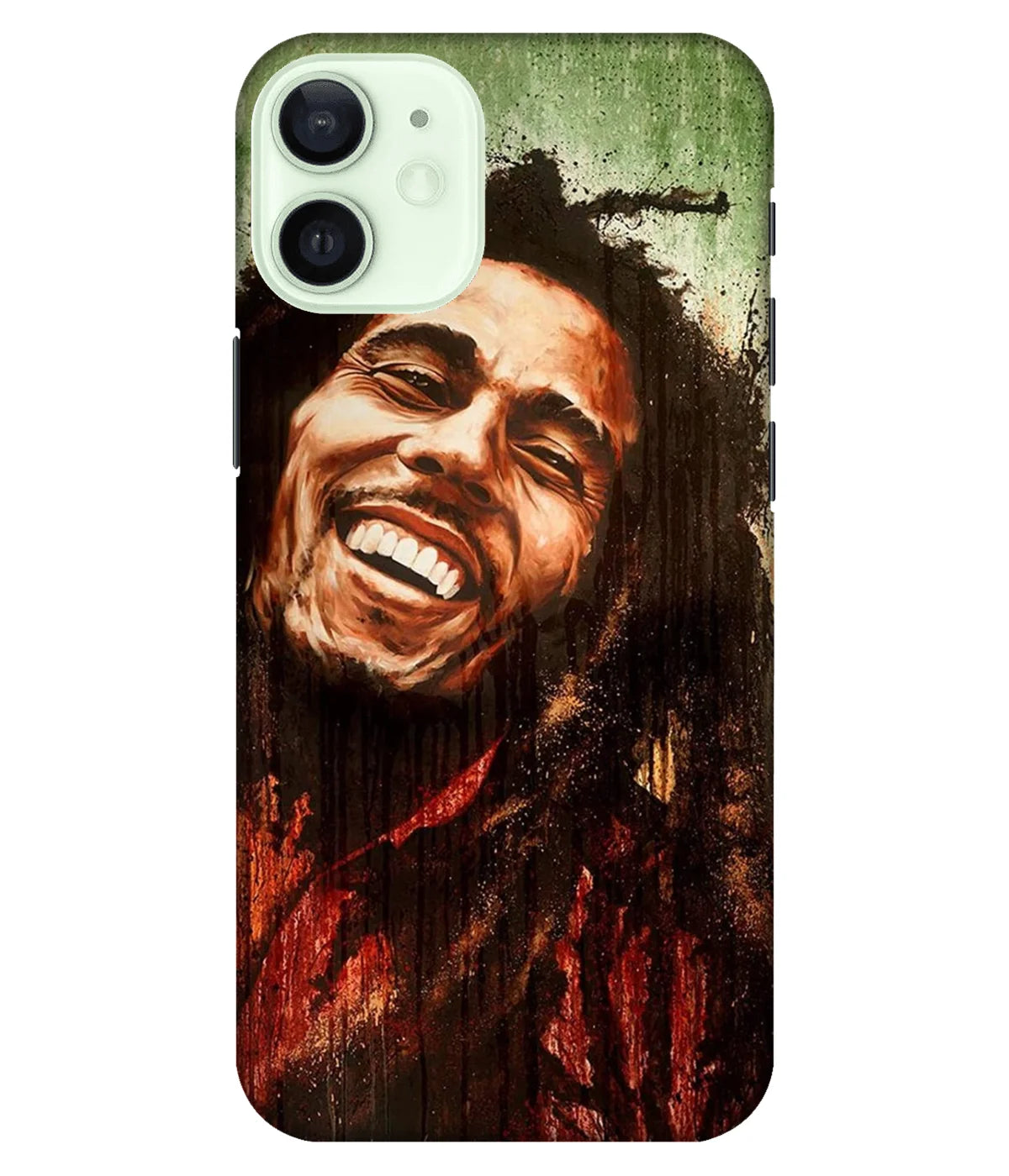 A product shot of a slim hard case with a colorful design.