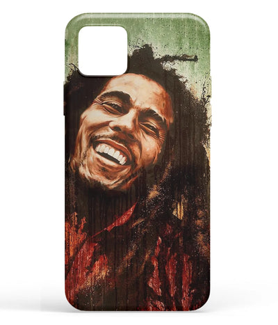 A front-on view of soft silicone phone case with a colorful design.