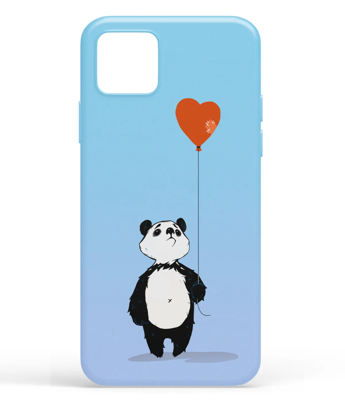 A front-on view of soft silicone phone case with a colorful design.