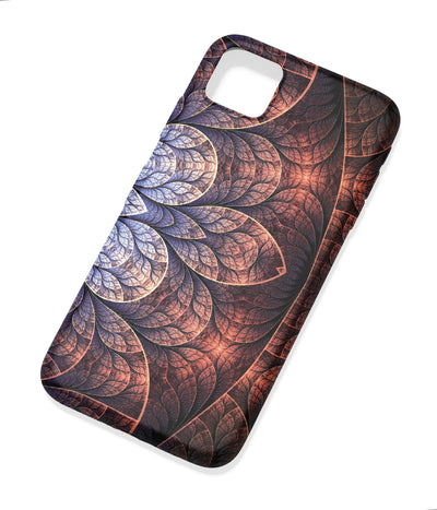 An angled view of a soft silicone case featuring a colorful design.