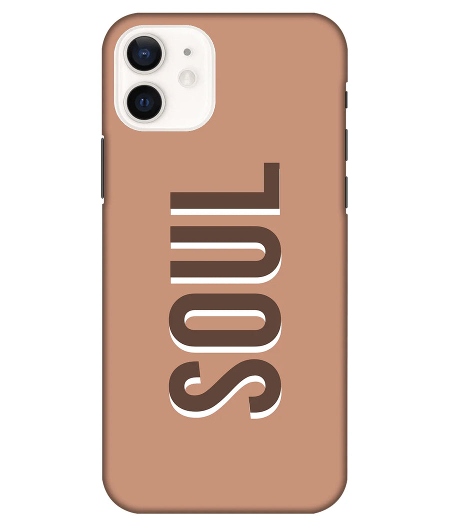 Brown Plain Slim Hard Custom Name Case