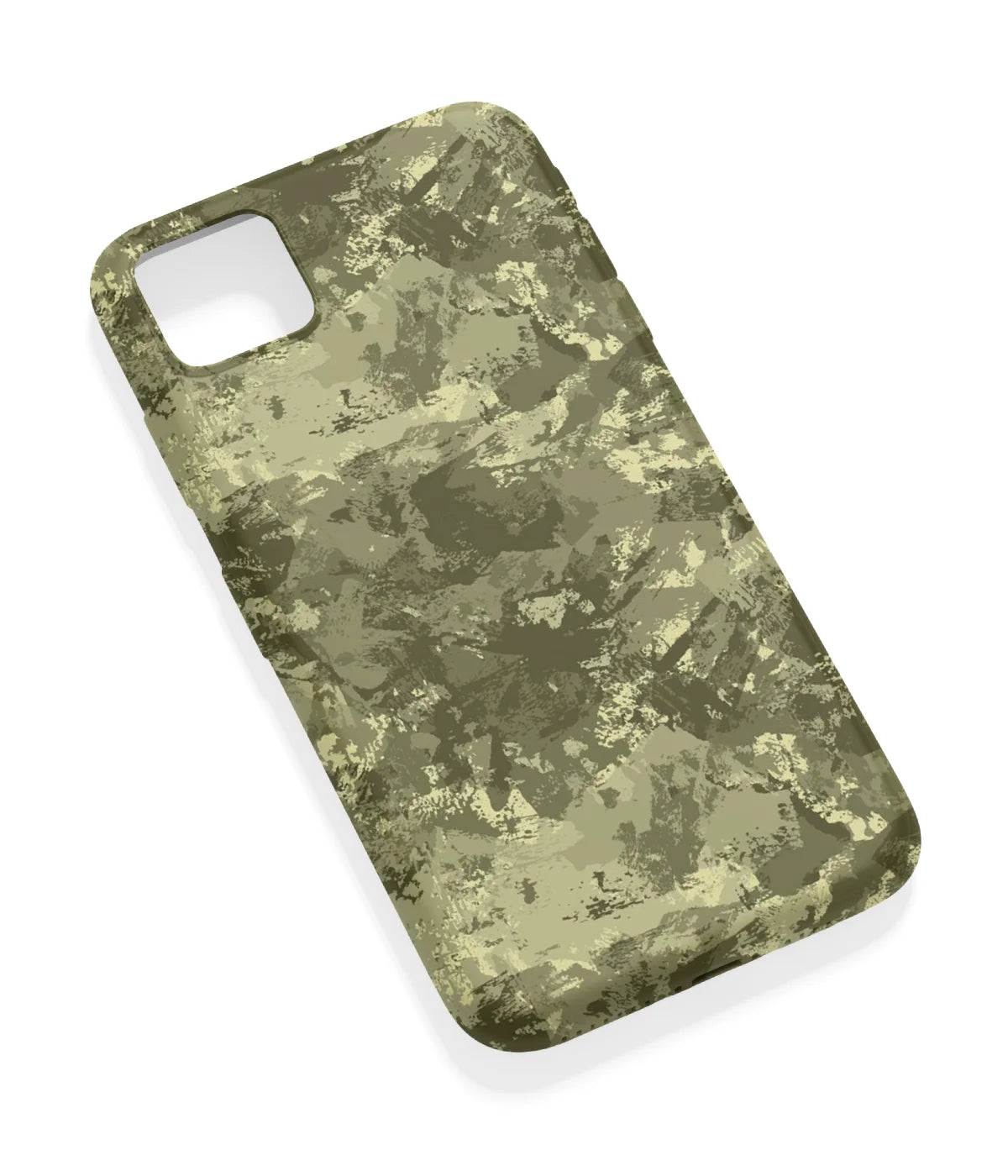 An angled view of a soft silicone case featuring a vibrant design.