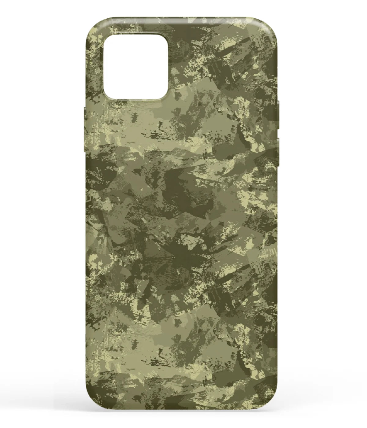 A front-on view of soft silicone phone case with a colorful design.