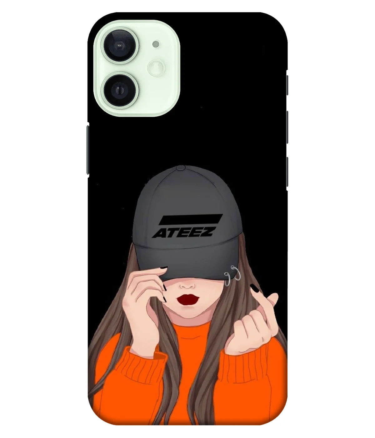 A product shot of a slim hard case with a colorful design.